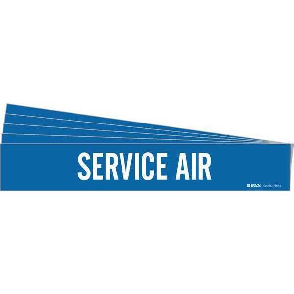 Pipe Marker, White, Service Air, PK5, 7407-1-PK