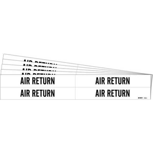 Pipe Marker, Black, Air Return, PK5, 7009-4-PK