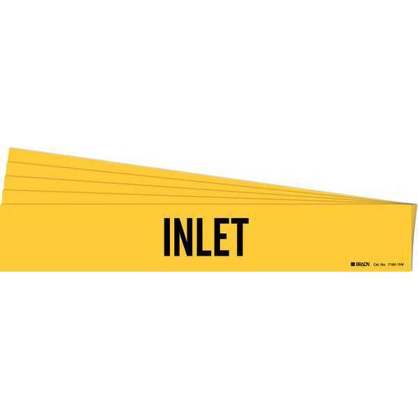Pipe Marker, Adhesive, Black, Inlet, PK5, 7165-1HV-PK