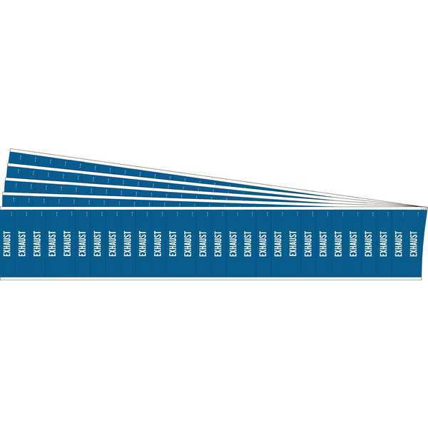 Pipe Marker, Adhesive, White, Exhaust, PK5, 108952-PK