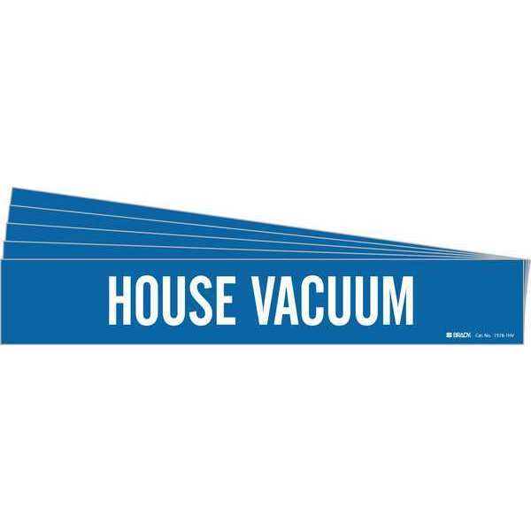 Pipe Marker, White, House Vacuum, PK5, 7378-1HV-PK