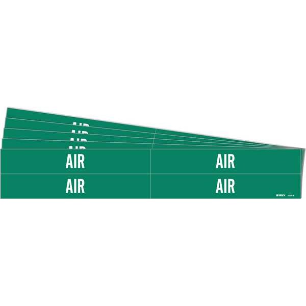 Pipe Marker, Adhesive, White, Air, PK5, 7007-4-PK