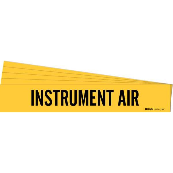 Pipe Marker, Black, Instrument Air, PK5, 7166-1-PK