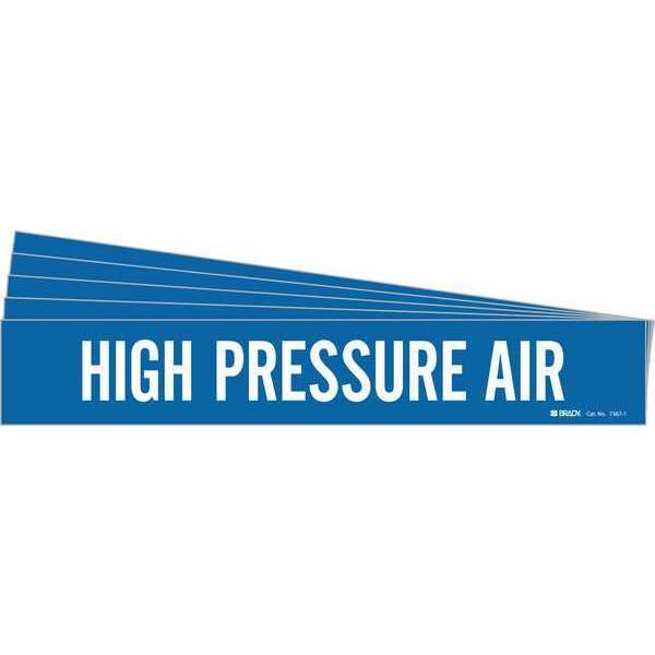 Pipe Marker, White, High Pressure Air, PK5, 7367-1-PK