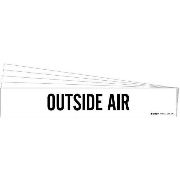 Pipe Marker, Black, Outside Air, PK5, 7207-1HV-PK
