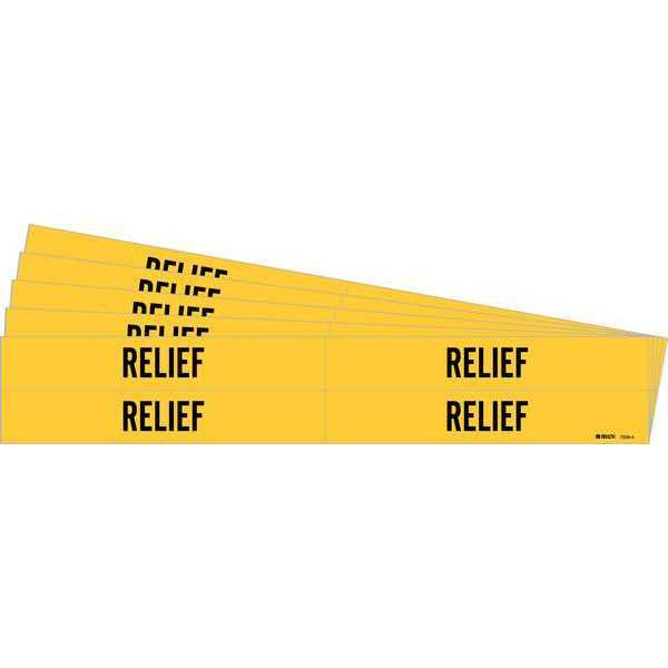 Pipe Marker, Adhesive, Black, Relief, PK5, 7239-4-PK