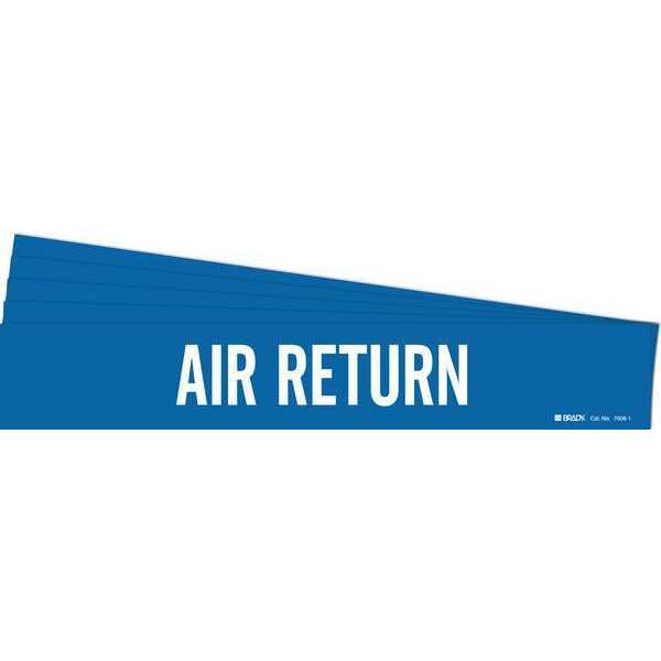 Pipe Marker, White, Air Return, PK5, 7008-1-PK