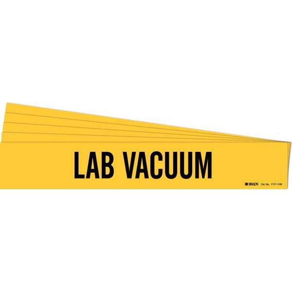 Pipe Marker, Black, Lab Vacuum, PK5, 7171-1HV-PK