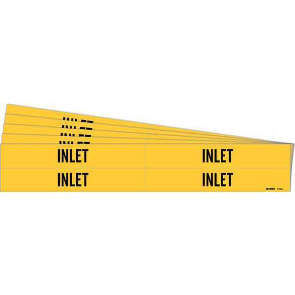 Pipe Marker, Adhesive, Black, Inlet, PK5, 7165-4-PK