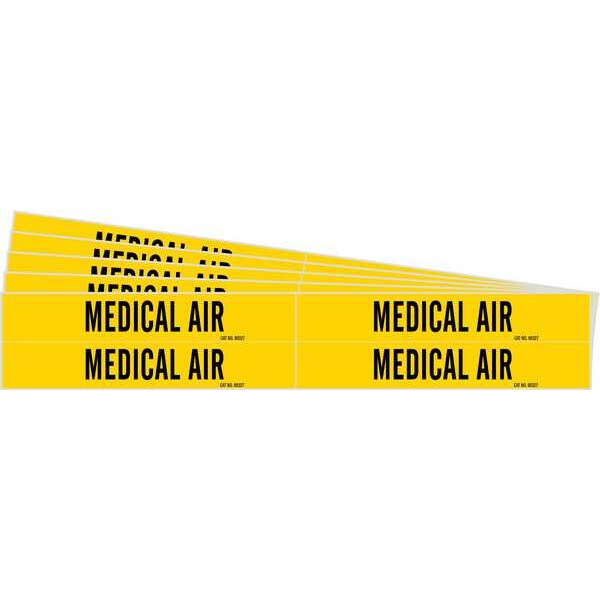 Pipe Marker, Black, Medical Air, PK5, 7184-4-PK