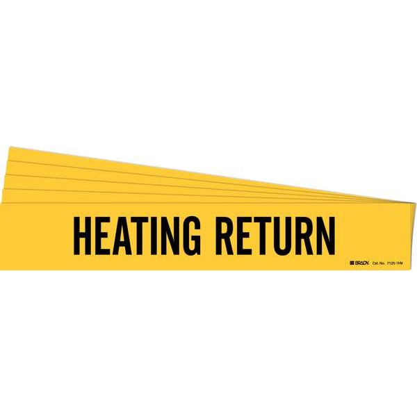 Pipe Marker, Black, Heating Return, PK5, 7125-1HV-PK