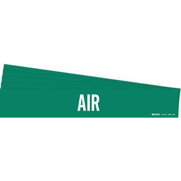Pipe Marker, Adhesive, White, Air, PK5, 7007-1HV-PK