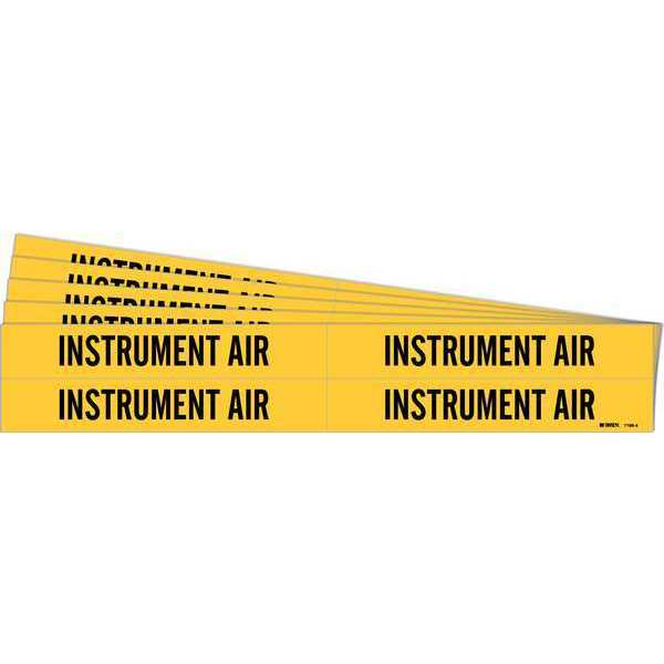 Pipe Marker, Black, Instrument Air, PK5, 7166-4-PK