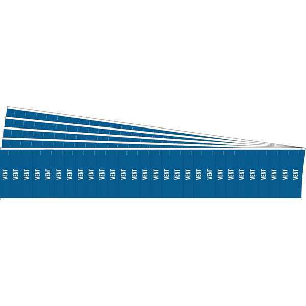Pipe Marker, Adhesive, White, Vent, PK5, 109849-PK