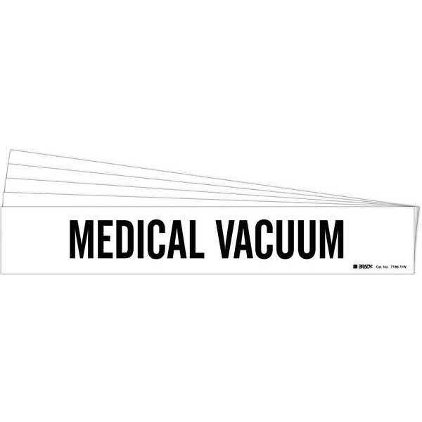 Pipe Marker, Black, Medical Vacuum, PK5, 7186-1HV-PK
