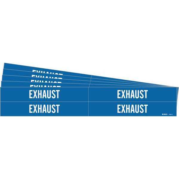 Pipe Marker, Adhesive, White, Exhaust, PK5, 7354-4-PK