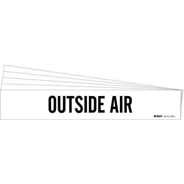Pipe Marker, Black, Outside Air, PK5, 7207-1-PK