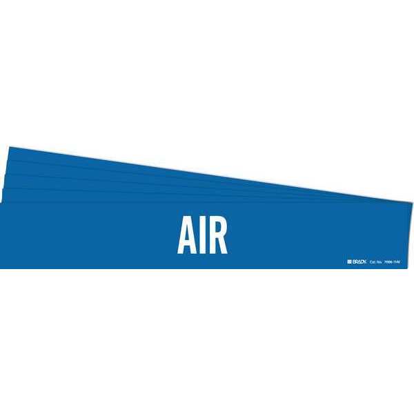 Pipe Marker, Adhesive, White, Air, PK5, 7006-1HV-PK