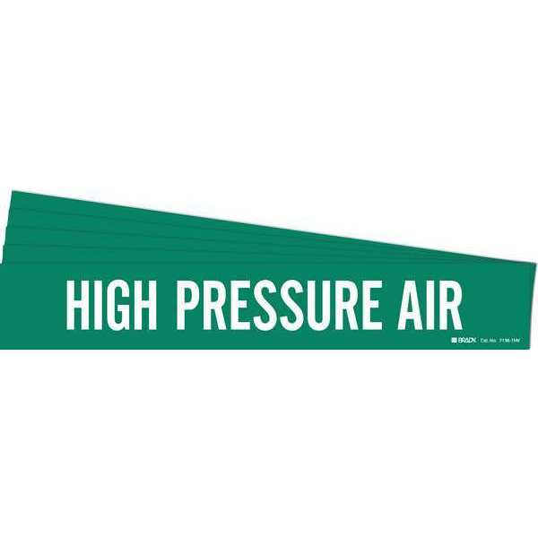 Pipe Marker, White, High Pressure Air, PK5, 7136-1HV-PK