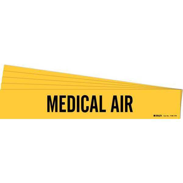 Pipe Marker, Black, Medical Air, PK5, 7184-1HV-PK