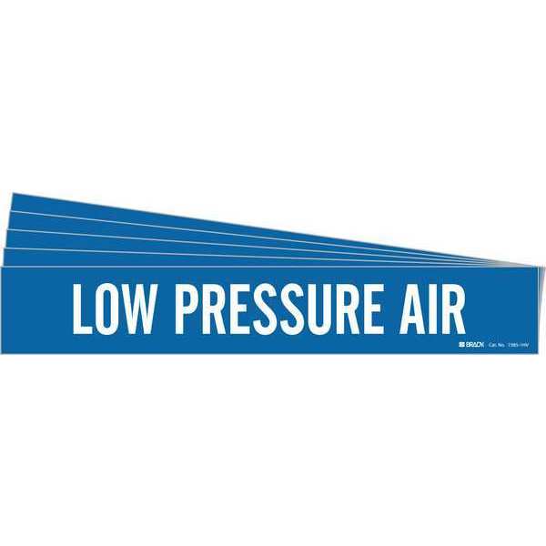 Pipe Marker, White, Low Pressure Air, PK5, 7385-1HV-PK