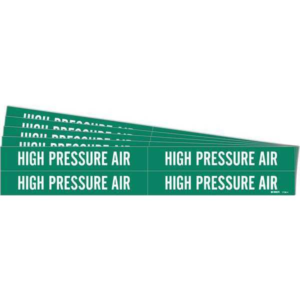 Pipe Marker, White, High Pressure Air, PK5, 7136-4-PK