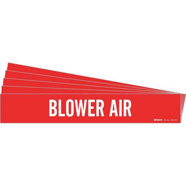 Pipe Marker, White, Blower Air, PK5, 7330-1HV-PK