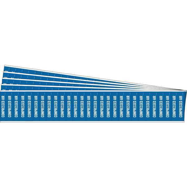 Pipe Marker, White, Compressed Air, PK5, 91917-PK