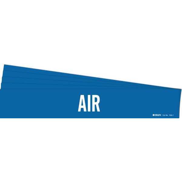 Pipe Marker, Adhesive, White, Air, PK5, 7006-1-PK