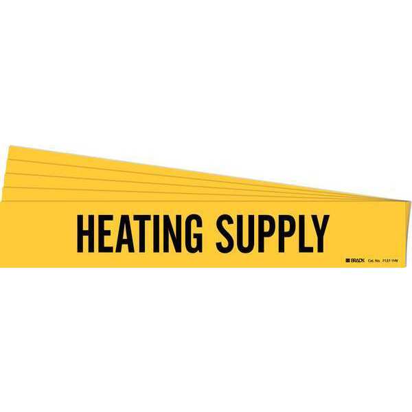 Pipe Marker, Black, Heating Supply, PK5, 7127-1HV-PK