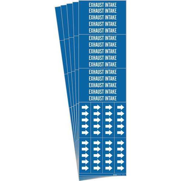 Pipe Marker, White, Exhaust Intake, PK5, 7102-3C-PK