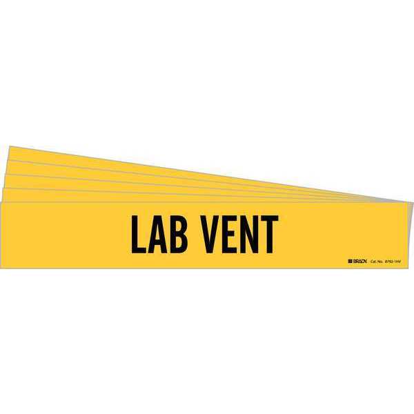 Pipe Marker, Adhesive, Black, Lab Vent, PK5, 8792-1HV-PK