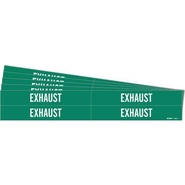 Pipe Marker, Adhesive, White, Exhaust, PK5, 7099-4-PK