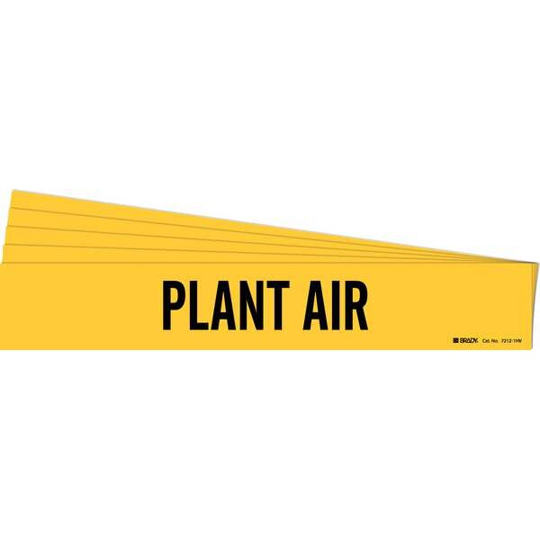 Pipe Marker, Adhesive, Black, Plant Air, PK5, 7212-1-PK
