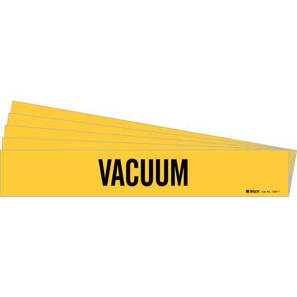 Pipe Marker, Adhesive, Black, Vacuum, PK5, 7291-1-PK