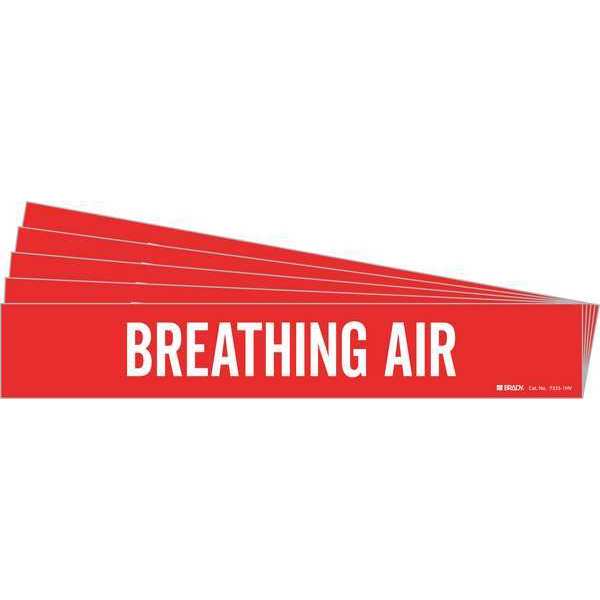 Pipe Marker, White, Breathing Air, PK5, 7335-1HV-PK