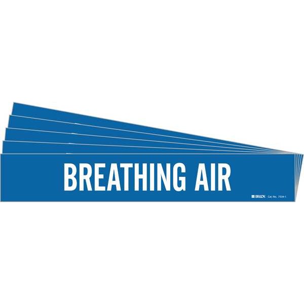 Pipe Marker, White, Breathing Air, PK5, 7334-1-PK