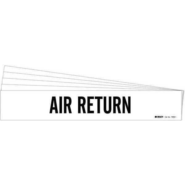 Pipe Marker, Black, Air Return, PK5, 7009-1-PK