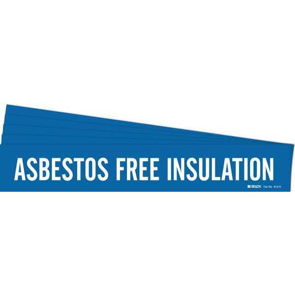 Pipe Marker, Asbestos Free Insulation, PK5, 7018-1HV-PK