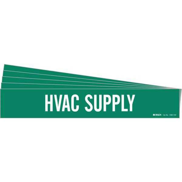 Pipe Marker, White, HVAC Supply, PK5, 7380-1HV-PK
