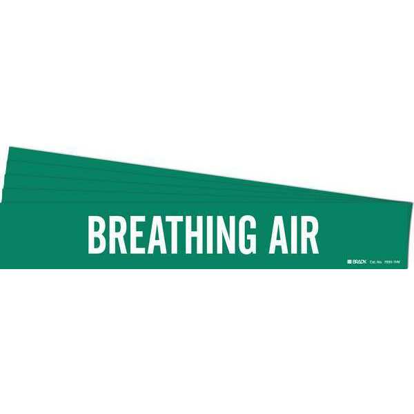 Pipe Marker, White, Breathing Air, PK5, 7035-1HV-PK