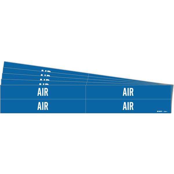 Pipe Marker, Adhesive, White, Air, PK5, 7006-4-PK