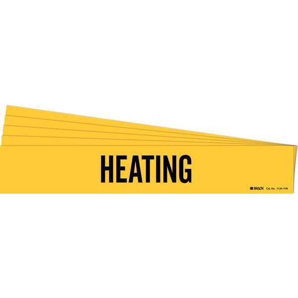 Pipe Marker, Adhesive, Black, Heating, PK5, 7124-1HV-PK