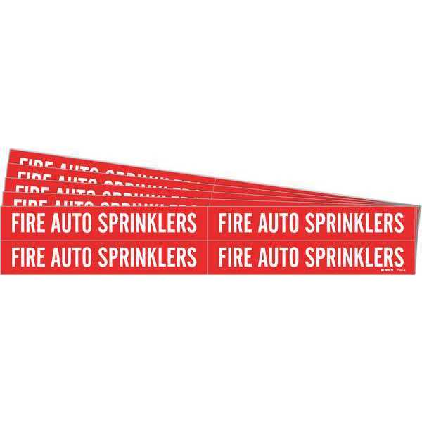 Pipe Marker, , Fire Auto Sprinklers, PK5, 7107-4-PK