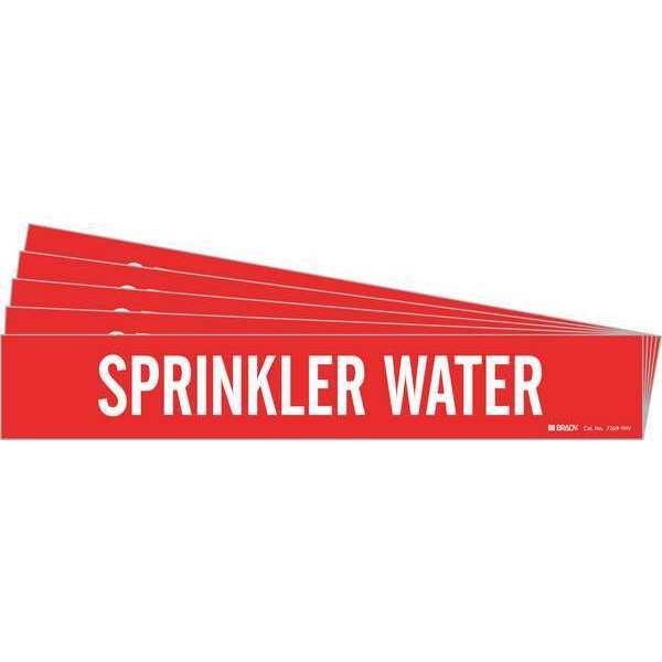 Pipe Marker, White, Sprinkler Water, PK5, 7269-1HV-PK