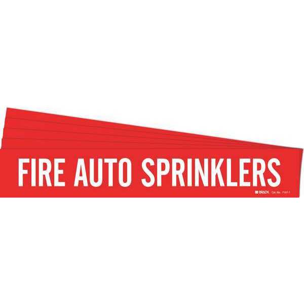 Pipe Marker, , Fire Auto Sprinklers, PK5, 7107-1-PK