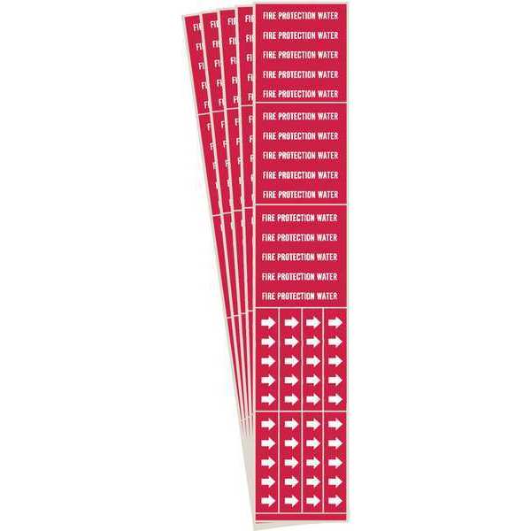 Pipe Marker, , Fire Protection Water, PK5, 7110-3C-PK