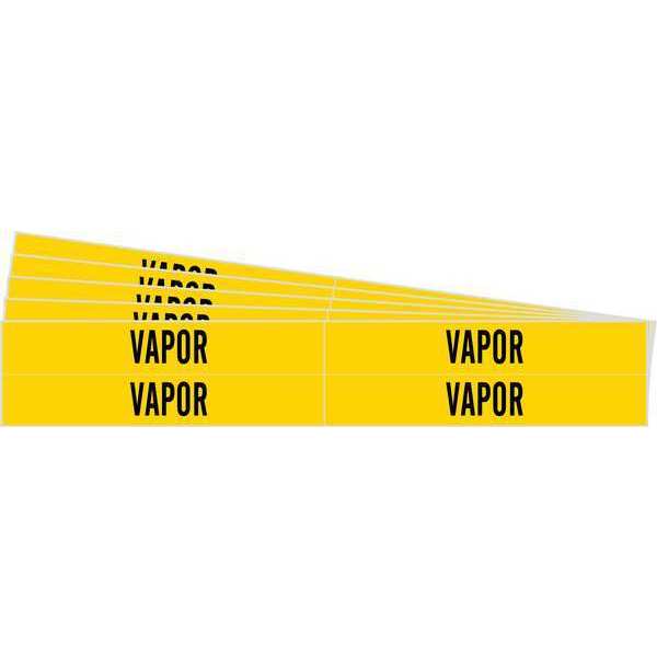 Pipe Marker, Adhesive, Black, Vapor, PK5, 83566-PK