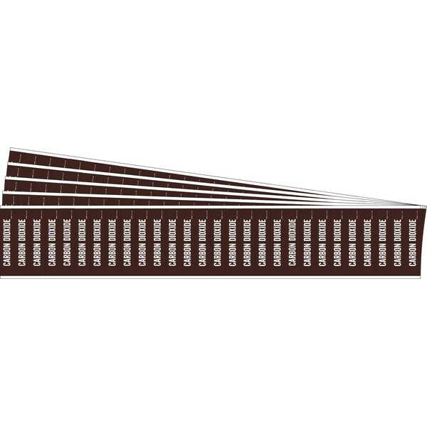 Pipe Marker, White, Carbon Dioxide, PK5, 108708-PK
