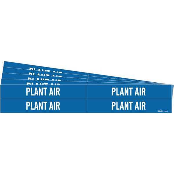 Pipe Marker, Adhesive, White, Plant Air, PK5, 7399-4-PK